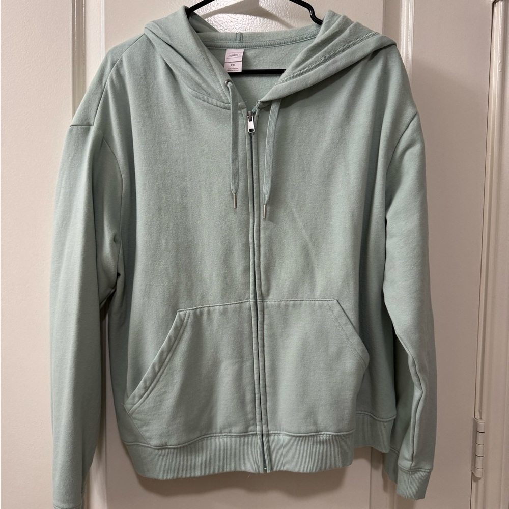 Auden Mint Green Zip-Up Hoodie